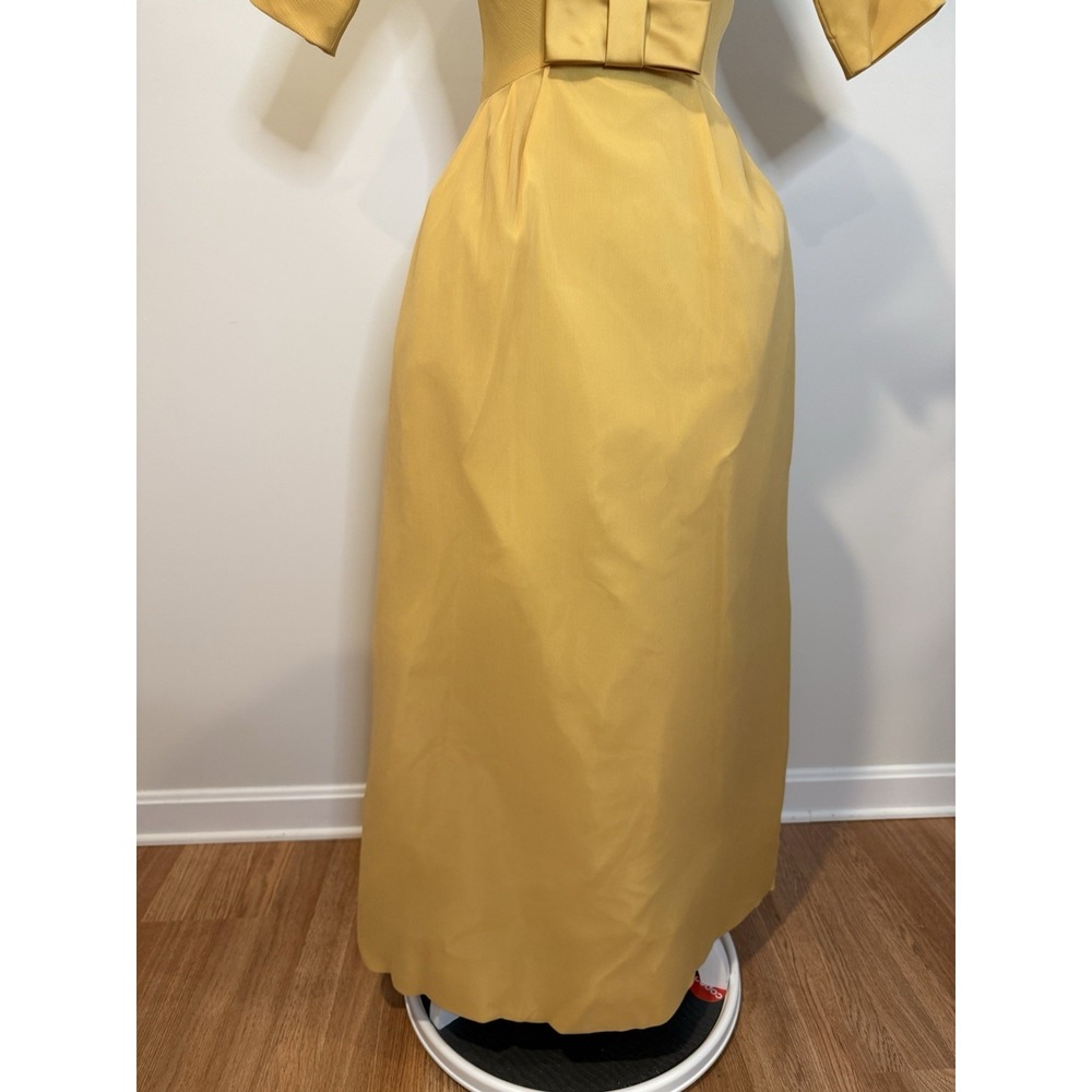 Vintage 1960s Lorrie Deb Formal Full Length Evening Dress Gown Chiffon Overlay S - Picture 5 of 14